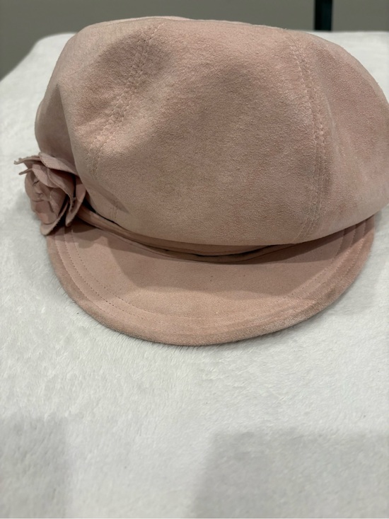 Kokin Accessories - Vintage Kokin New York Pink Suede Floral Newsboy Hat Y2K Coquette